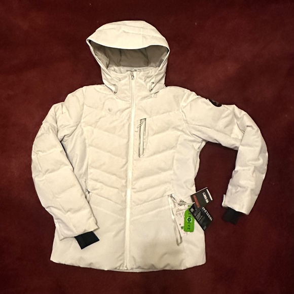 Womens Obermeyer Cosima Down Jacket - size 8 white (medium) - Picture 5 of 7